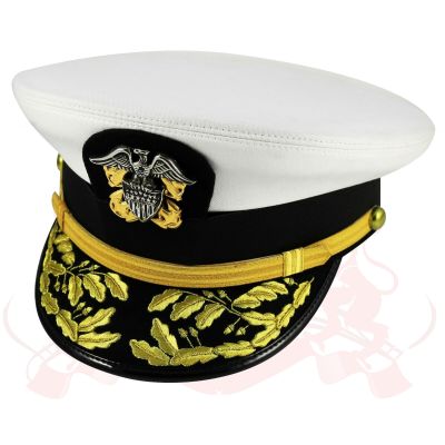 US Navy Admirals Hat, United States Military Peak Cap with Double ...