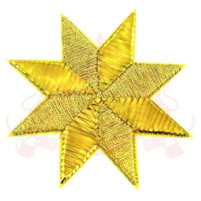 Shoulder, Arm , Cap or Rank handmade bullion embroidered gold wire star 