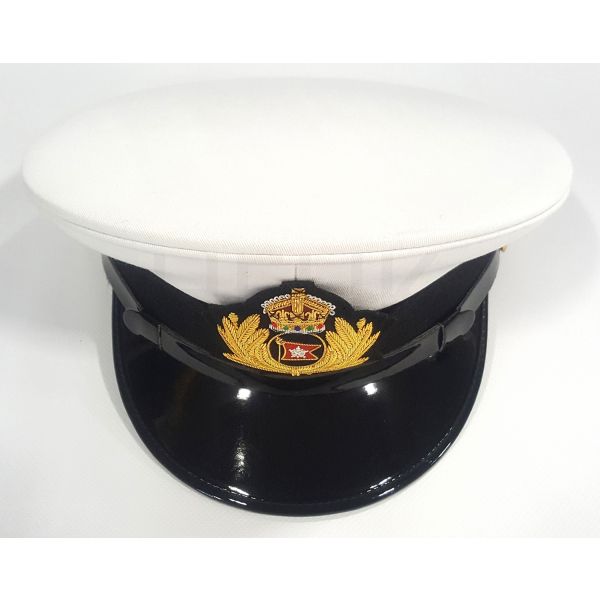 TITANIC OFFICER CAPT SMITH CAP WITH WHITE STAR LINE BADGE
