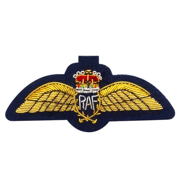 Set de 2 écussons brodés thermocollants royal air force gold wings raf  patches 9,5 cm et 8 cm - Un grand marché