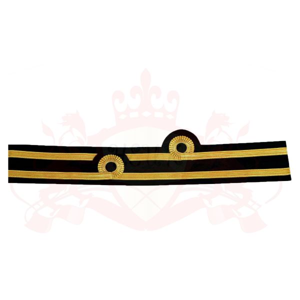 Royal Navy S. Lt Sub Lieutenant Wire Cuff Sleeve, One Bar Curl Rank Sleeve Pair
