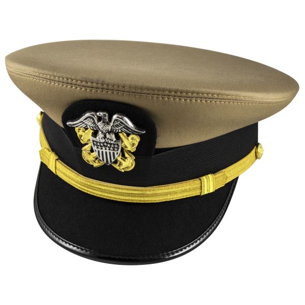 USA Navy Warrant Officer | Lieutenant Commander Khaki Military Peak Cap