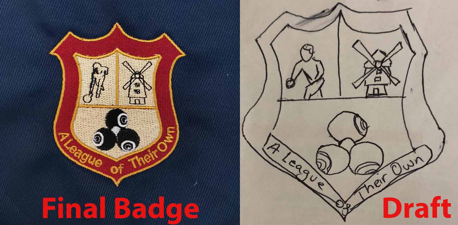 machine embroidered badge